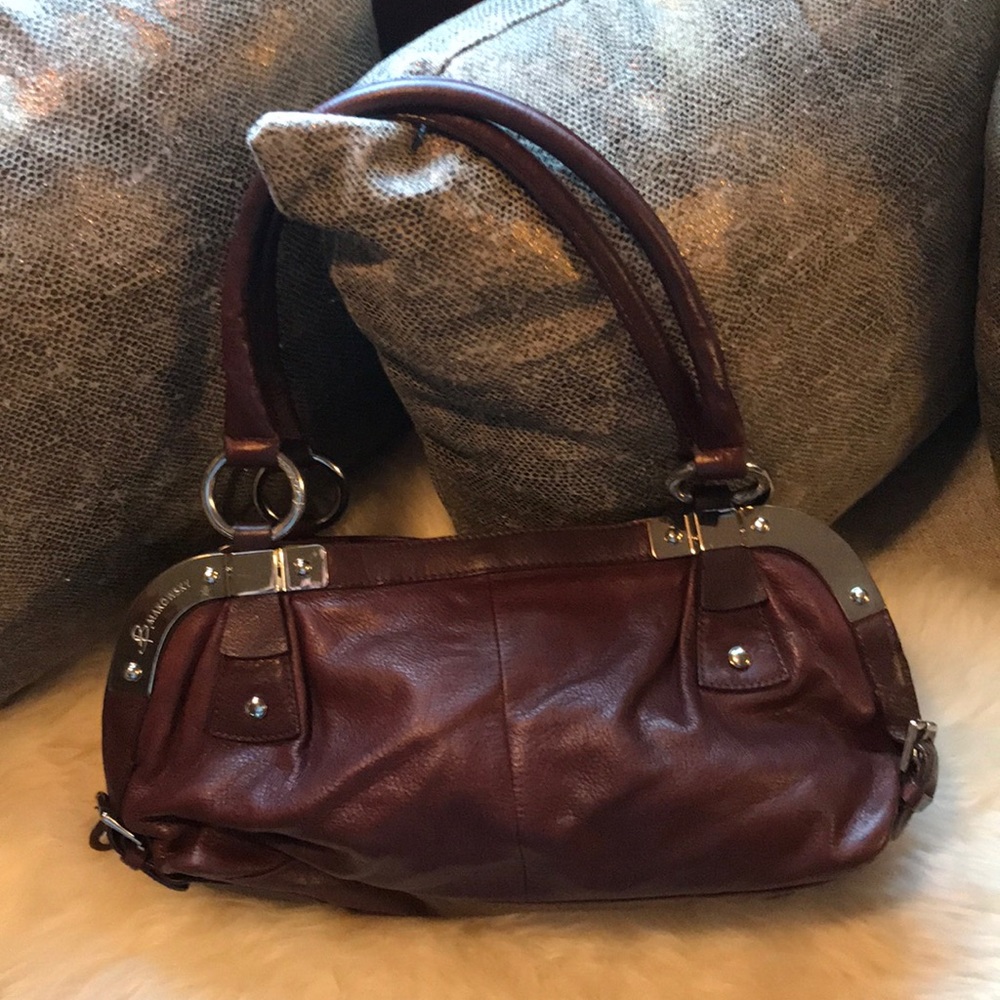 B. Makowsky Brown Leather Handbag